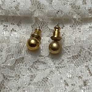 Napier/vintage gold ball earrings